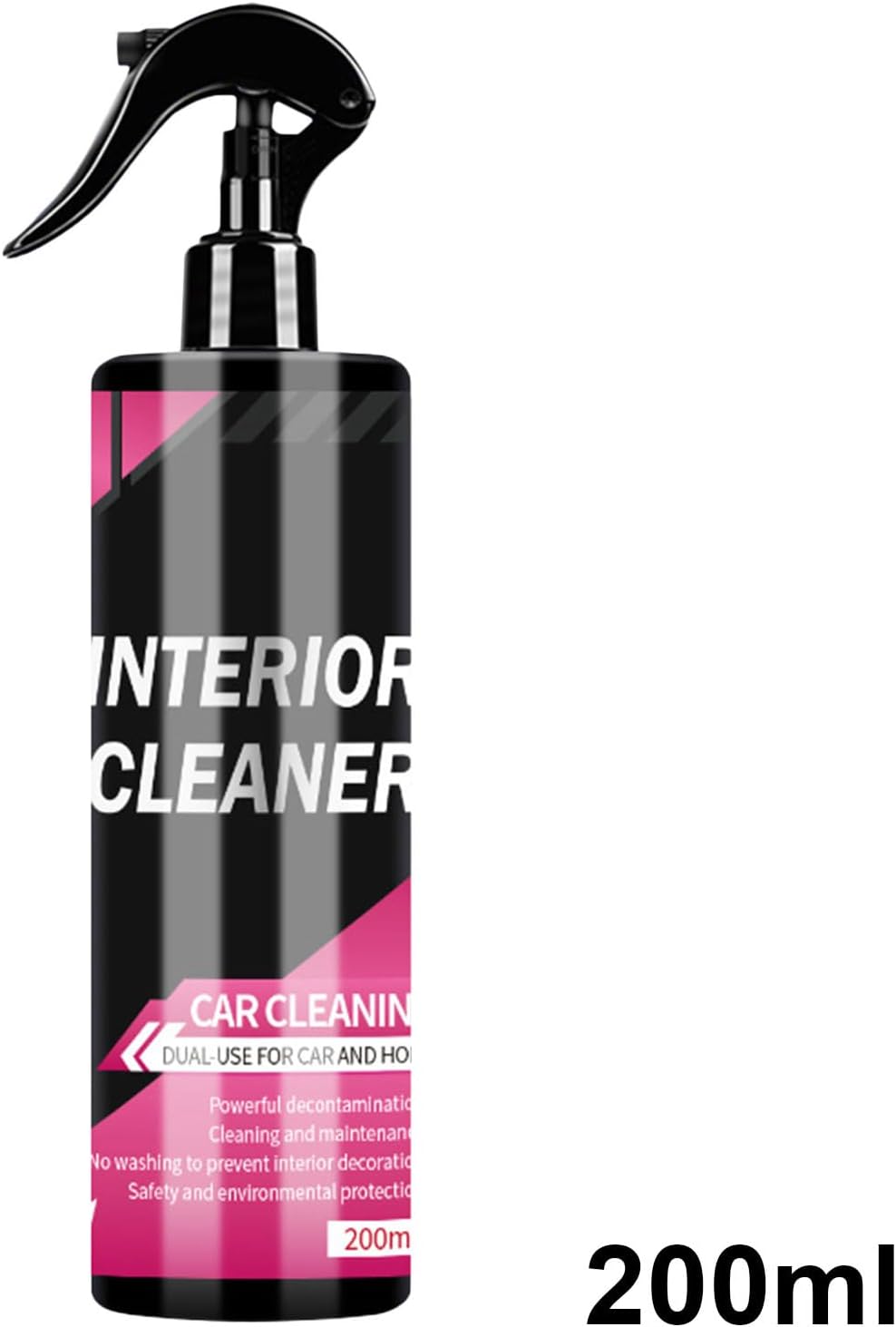 Car Cleaner Interior Multipurpose Fast-Acting 200ml Car Detailing | Seat Dashboard Cleaning Solution for Boat Motorcycle Leather Seats Carpet Appliance Sofa Fabric Upholstery Rubber Polymer