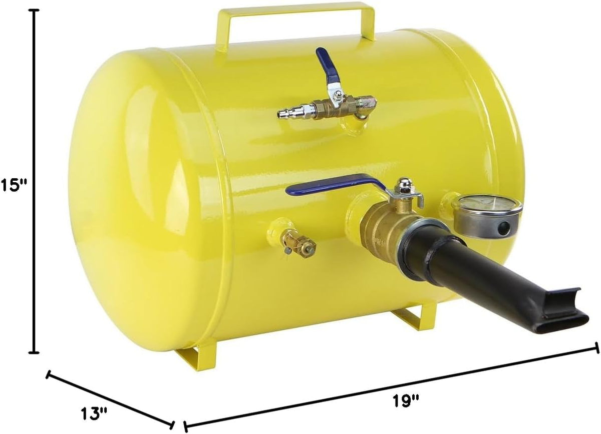 XtremepowerUS 5-Gallon Heavy Duty Tire Bead Seater Air Blaster, 145 PSI Air Cannon with Pressure Gauge, Fast Tire Seating Inflator for Trucks, Tractors, ATVs, RVs, Pickups, Cars & Off-Road Vehicles
