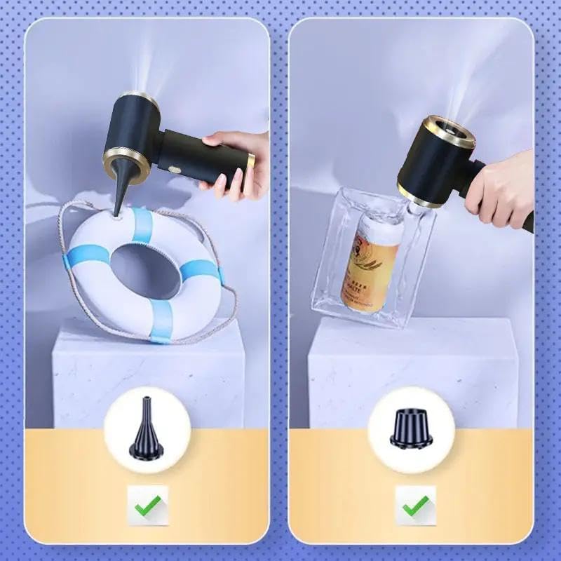 4 in 1 21000PA Portable Compressed Air Duster-Reusable Electric, 60000 RPM Vacuum Cleaner Cordless Car Cleaning Tools Household Appliances Sweeping