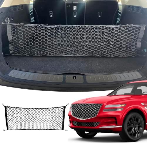 Envelope Style Automotive Elastic Trunk Mesh Cargo Net for Genesis GV80 (JX1) 2021-2025, 2026 - Premium Trunk Organizer and Storage - Luggage Net for SUV - Best Car Organizer for Genesis GV 80