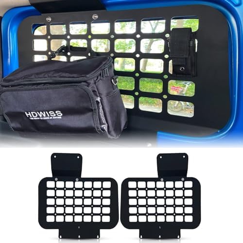 Rear Window Molle Panel Modular Storage System for Suzuki Jimny JB64 Sierra JB74 Interior Cargo Rack for Trunk Installed on Both Sides Rear Window Cargo Luggage Storage Carrier 2018-Current