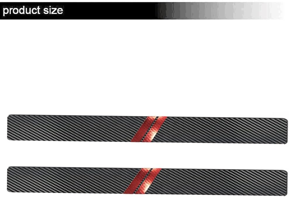LEXLEY 3D Hash Mark For Dodge 2010-2023 Challenger Carbon Fiber Style Leather Door Sill Protector Anti-Dirty Scuff Plate Cover Guard Sills Protector Trim,Welcome Pedal Protect 2PCS -RED