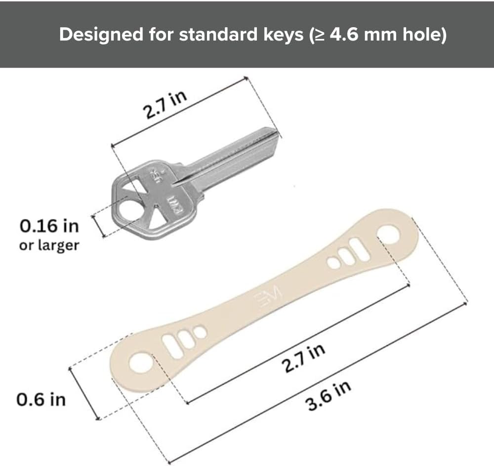 EM Compact Key Holder, Pocket Key Organizer, 14 Keys Key Bar