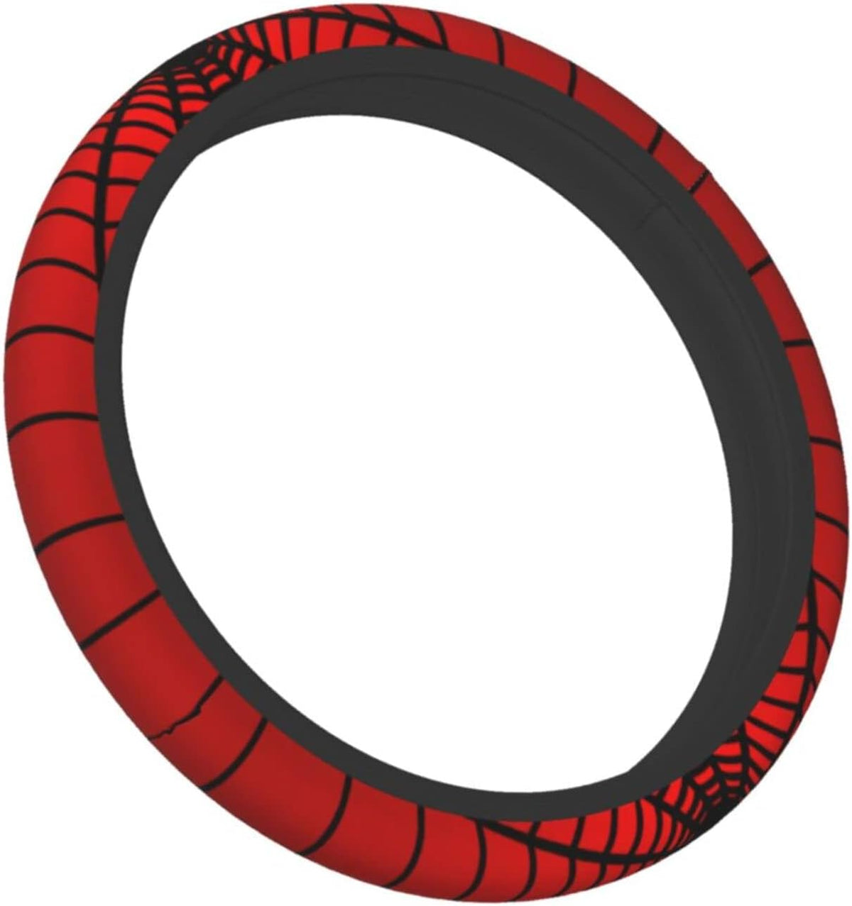 Red Spider Web Steering Wheel Cover Universal 15 Inch Cute Car Accessories Protector for Women Men