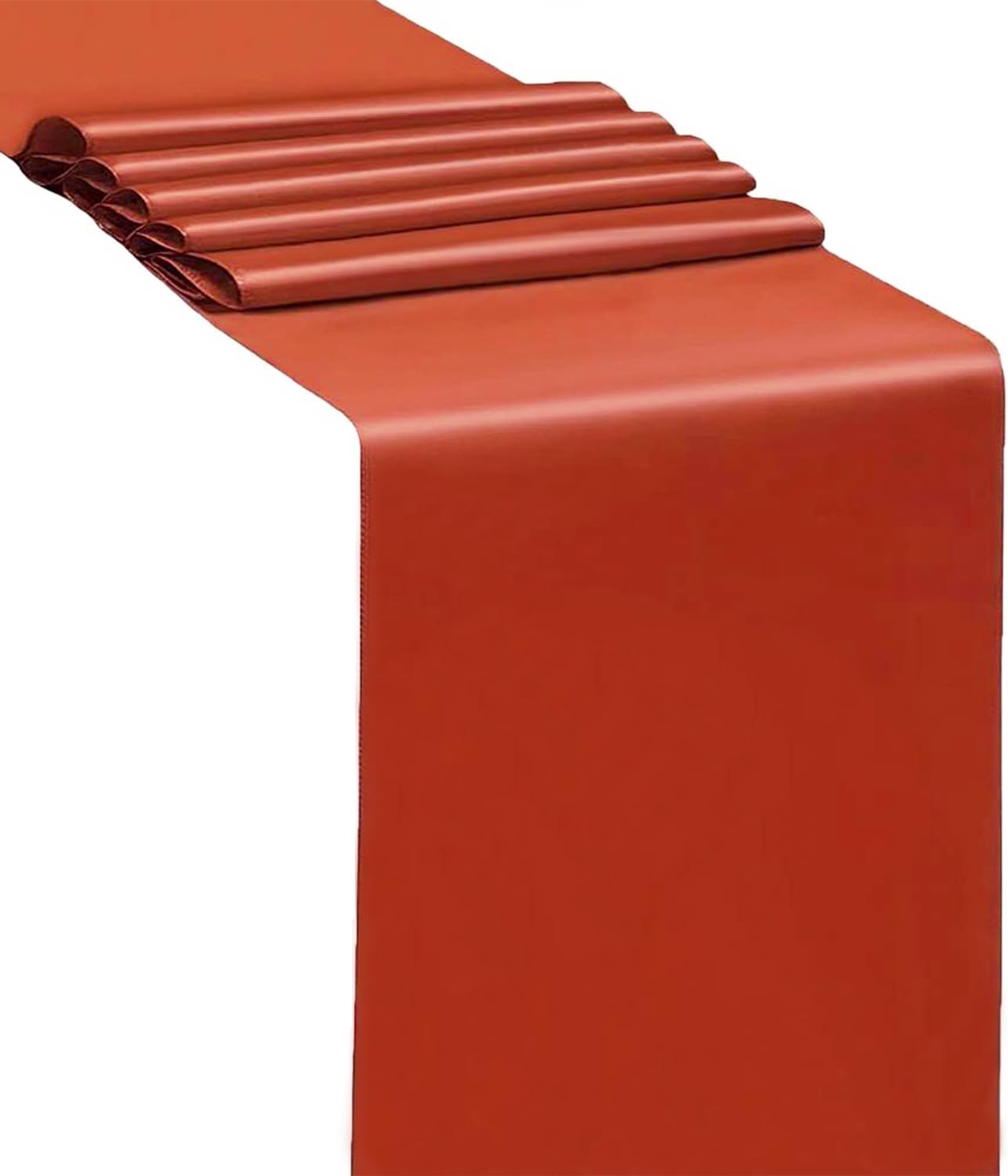 Terracotta Satin Chair Sashes Bows 50 Pack 7x108 Inches Chair Ribbons for Wedding Party Birthday Fiesta Engagement Anniversary Halloween Christmas Outdoor Event Decorations