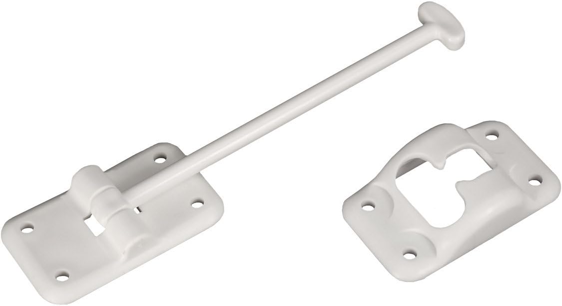RV Designer E232 Entry Door Holder - T-Style RV Door Holder 3-1/2" Black - Durable Plastic for Camper/RV Doors - Easy Install with Plunger & Screws - Top RV Accessories