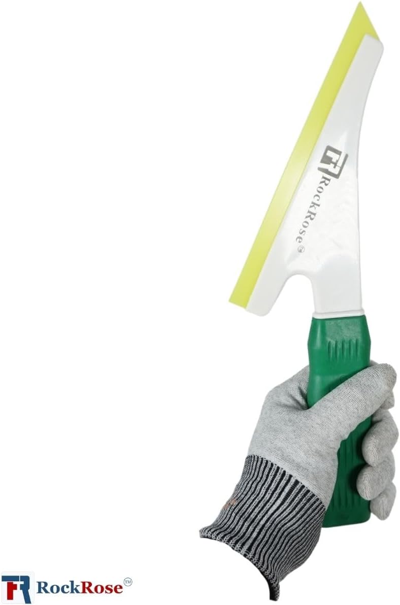RockRose Doctor Stroke Squeegee – Professional Window Tinting Squeegee & Vinyl Wrap Applicator, Heavy-Duty Rubber Scraper for Auto Glass & Flat Glass Tint Yellow