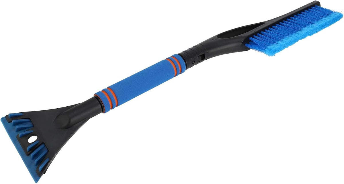 1pc 60x11cm Universal Car Ice Scraper Brush with Broom - SUV Snow Frost Remover for Car Truck RV Windscreen Side Window Anti Crash - Plastic Blue Snow Shoveling Defrost Clearing