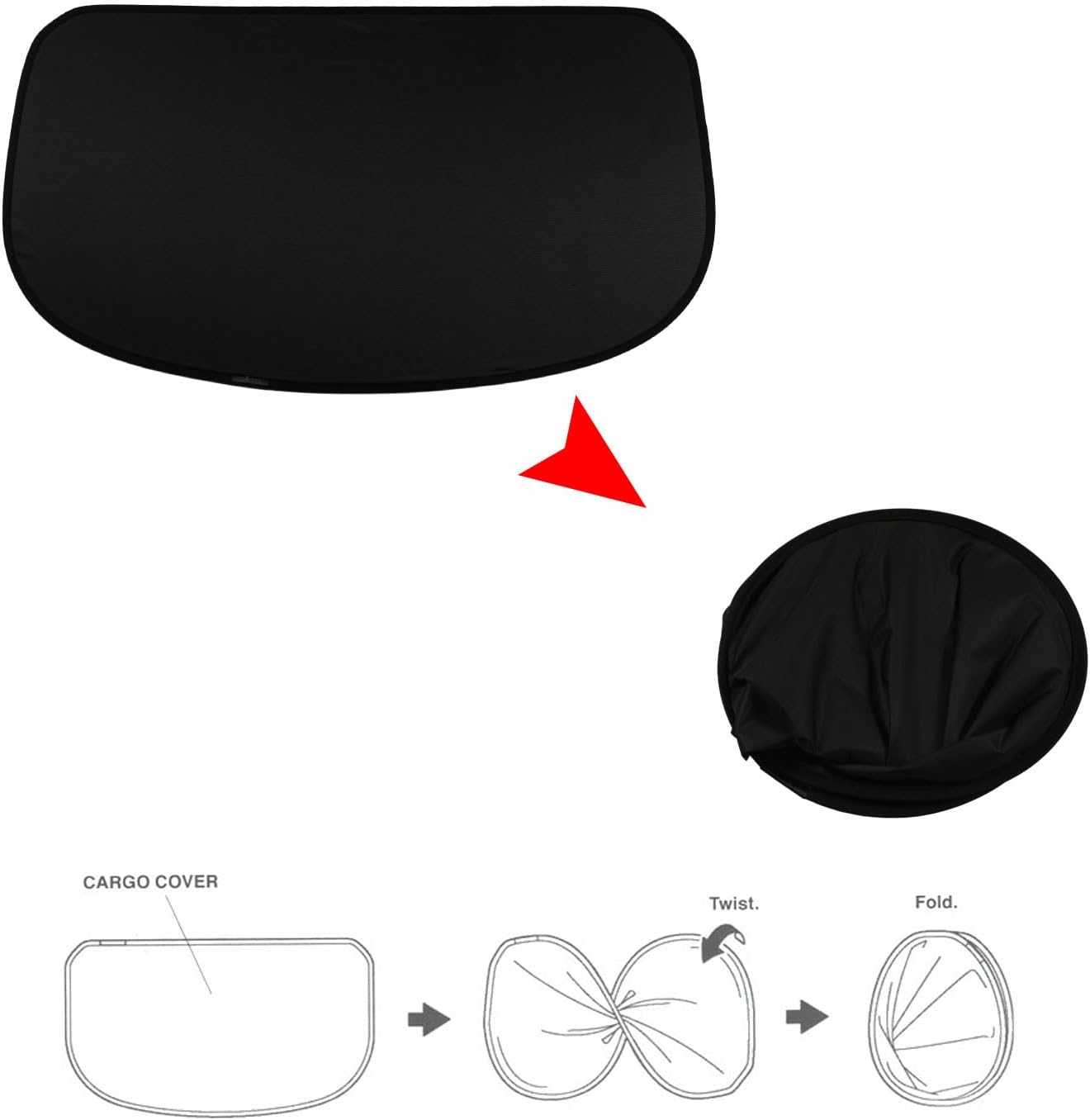 Cargo Cover for 2023 Honda HRV 2024-2026 HR-V Trunk Cover Accessories Rear Trunk Security Cover Shielding Shade, Black