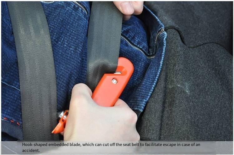 Window Breaker Seatbelt Cutter， Emergency Automotive Escape Tool，Life Hammer，Car Safety Essentials & Accessories ，Tempered Glass Breaker(2 Pack)