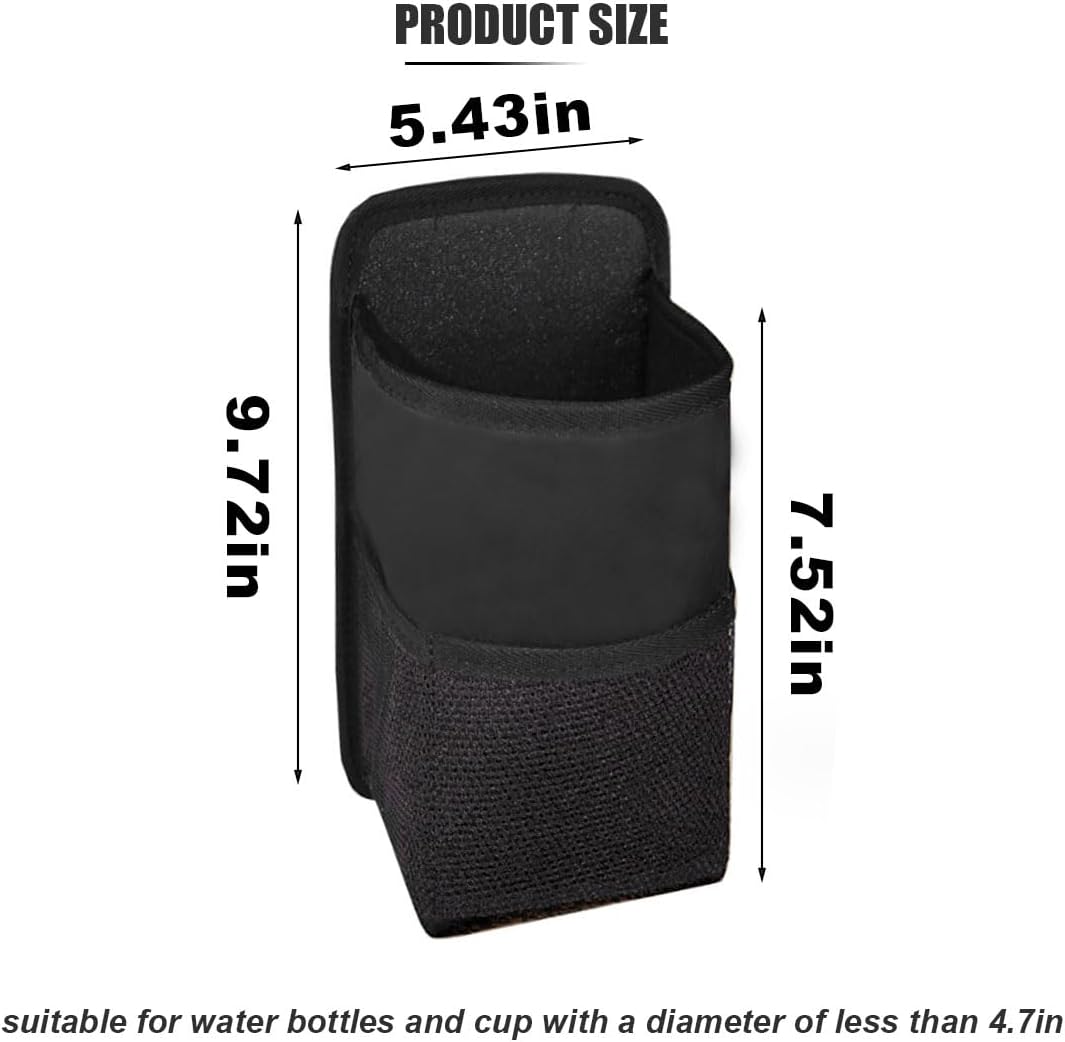 2-in-1 Large Cup Holder, 80 oz Multifunctional Car Seat Side Organizer, Hanging Water Bottle Holder Bag, Car Stuff Holder with Mesh Pocket for Phone & Drink, Suitable for Car SUV Truck (1 PC)