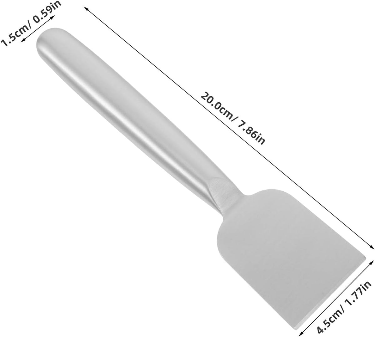 Zerodeko Stainless Steel Ice Scraper - Kitchen Refrigerator Frost Cleaner - Metal Ice Scraper Defrosting Shovel - Hand Held Frost Removal Tool for Freezer 8 Inch