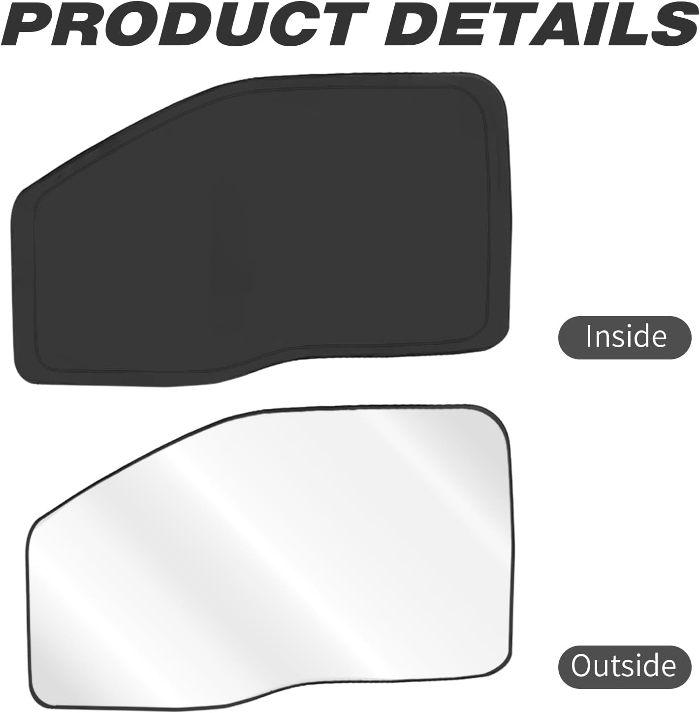 Side Window Sun Shade for 2017-2022 Fo-rd F250 F350 Super Duty, Super Crew Cab 4Door Pickup, Foldable Window Sunshade Sun Visor Protector, Side Window Shades Blocks UV Rays Heat, Pack of 4