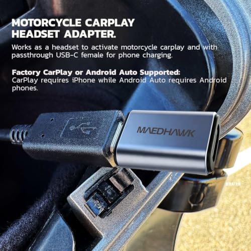 MaedHawk Bypass 2.0 Motorcycle CarPlay Bluetooth Headset Adapter