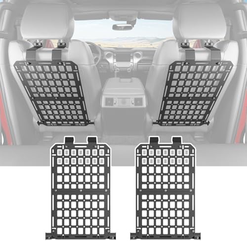SZYANG 4PCS Seat Back Molle Panel Compatible with 2022-2026 Toyota Tundra Seatback Organizers for 2 Seats Tactical Truck Organizer Replacement for 2022-2026 Toyota Tundra Accessories