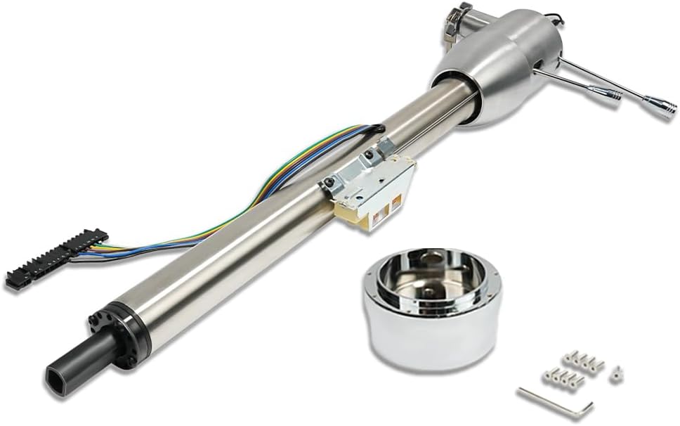 32" Natural Manual Steering Column with Key & 9 Holes Adapter