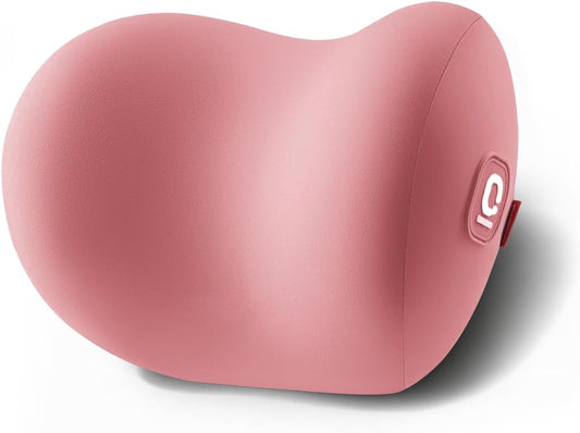 BEBAS Memory Foam Car Headrest Pillow - Breathable Neck Support Pillow for Driving, Universal Fit Cars/SUVs/Tesla/Toyota & Office Chair, Removable Cover (Pink, 4-Season)