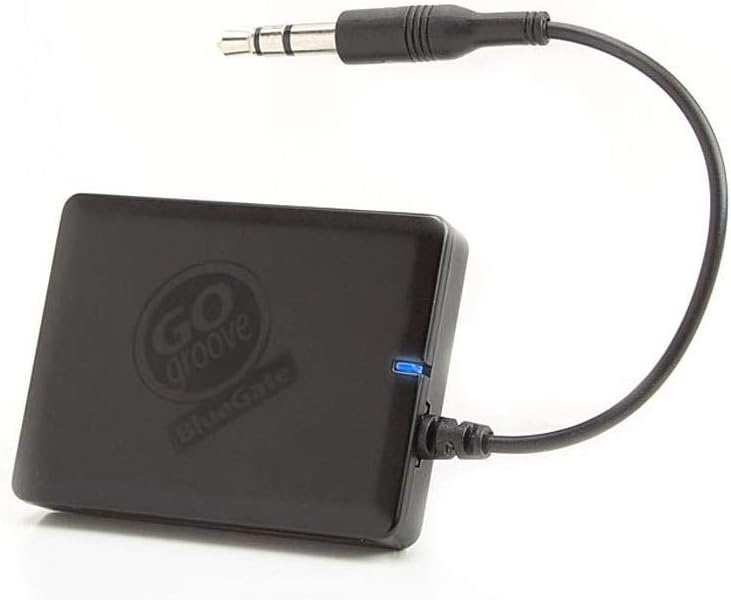 GOgroove BlueGATE Portable Bluetooth Receiver 3.5mm AUX Wireless Audio Adapter with 14 Hour Music Streaming for Wired Stereo Speaker Sound Systems, Phones, Tablets, Aux Bluetooth Adapter for Car