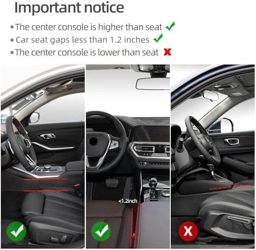 BETTERHUMZ Car Side Seat Storage Box Compatible with BMW 1 2 3 4 5 6 7 Series X1 X2 X3 X4 X5 X6 X7 Suede Leather Car Seat Gap Filler Organizer Accessories (Red Black)
