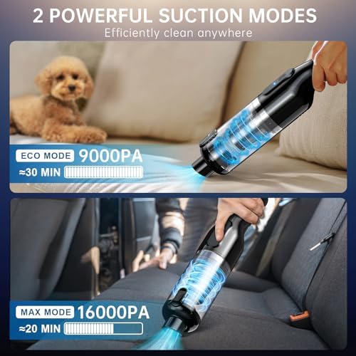 Handheld Vacuum Cordless, Portable Car Vacuum for Office Car Pets with Multiple Accessories