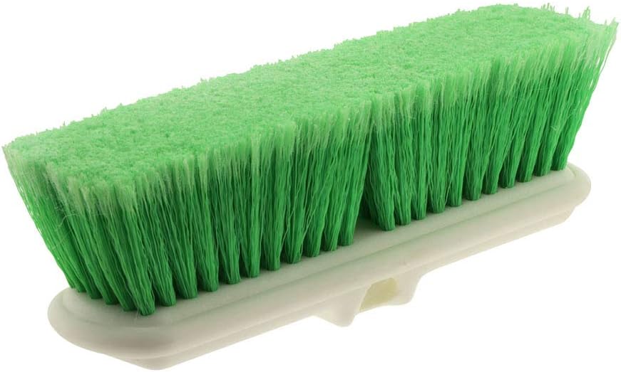 Hi-Tech 10” Bi-Level Super Soft Car Wash Brush – Non-Scratch Soft Bristle Cleaning Brush for Cars, Trucks, Boats & RVs, Multi-Surface Exterior Brush with Threaded Handle Compatibility