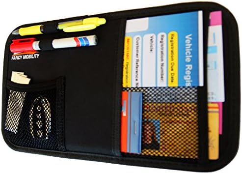 Car Sun Visor Organizer - Auto Accessories Document Holder - Car, Truck, SUV Registration & Insurance Storage Pouch - Road Trip Essentials Gift for Any Driver + 5Year Warranty (5 Pack)