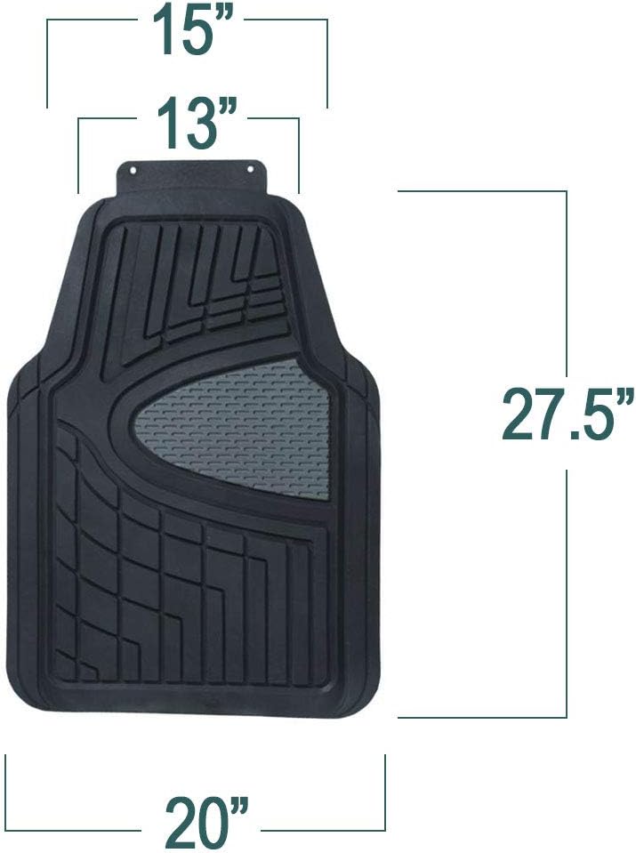 FH Group Automotive Floor Mats - Heavy-Duty Rubber Floor Mats for Cars, Universal Fit Full Set, Climaproof Floor Mats, Trimmable Floor Mats for Most Sedan, SUV, Truck Floor Mats Pink