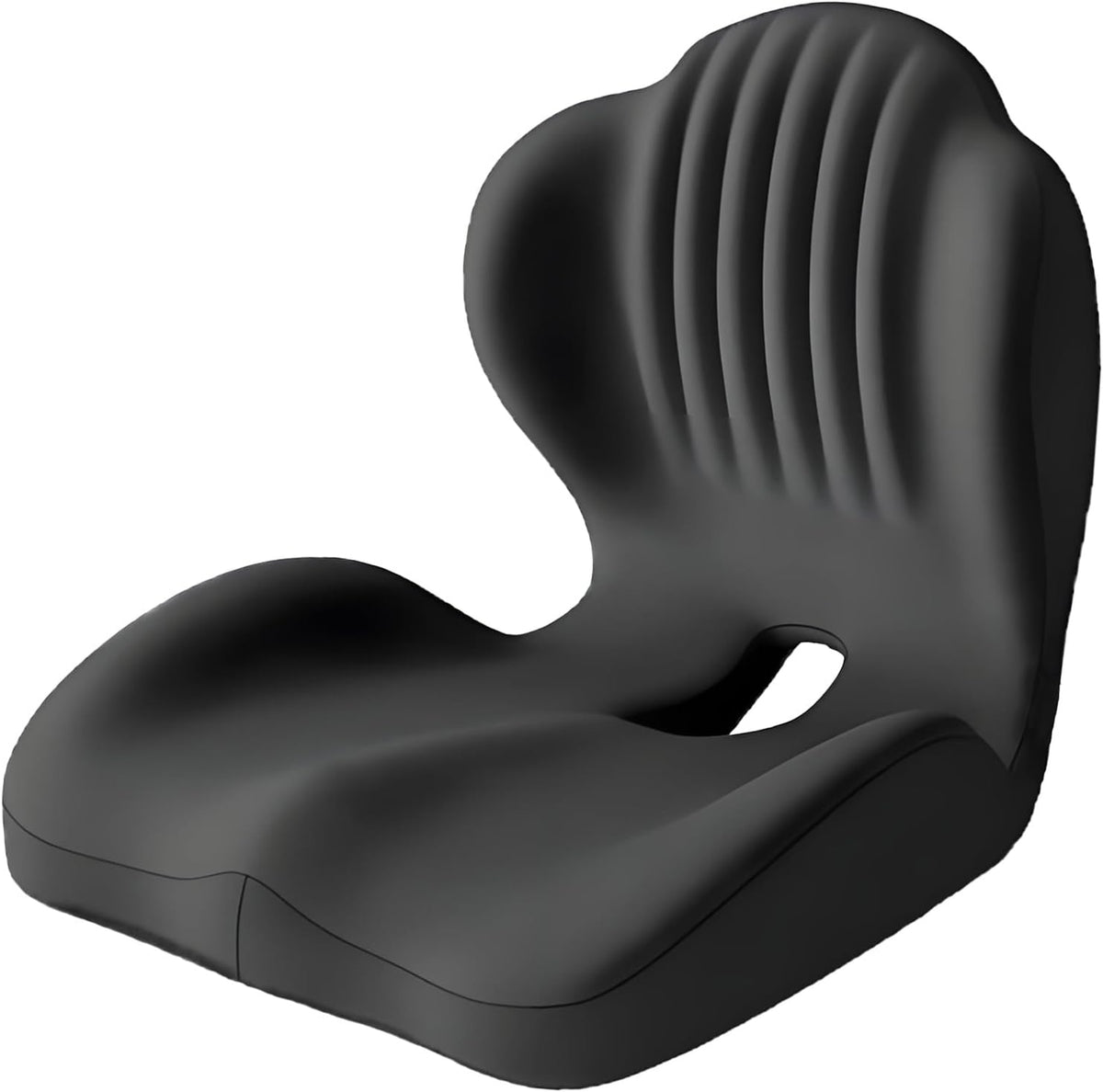 Seashell Memory Foam Seat Cushion -for Office Chair, Truck seat, Car Seat, Airplane Back Support & Sciatica Relief & Tailbone & Coccyx Pain Relief for Long Sitting and Driving(Black)