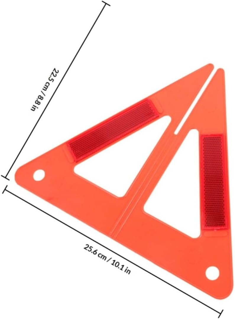 4pcs Red Plastic Emergency Roadside Safety Triangle Sign