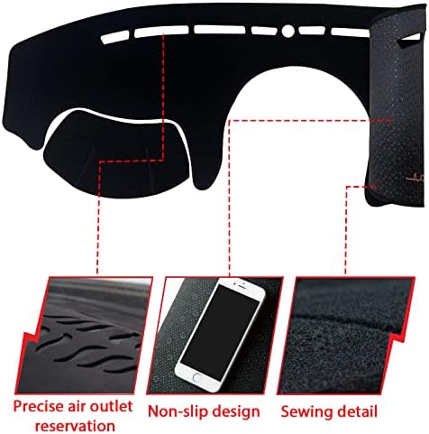 Dashboard Dash Board Cover Mat Pad Carpet Non-Slip Custom Compatible with Kia Soul 2014-2019 Protector Sun Shield
