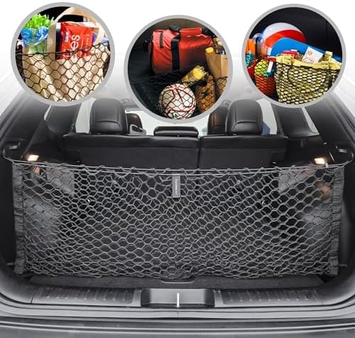 Envelope Style Elastic Trunk Mesh Cargo Net for Jeep Cherokee Latitude Limited 2019-2025 - Premium Trunk Organizers and Storage - Luggage Net for SUV - Best Car Organizer for Jeep Cherokee