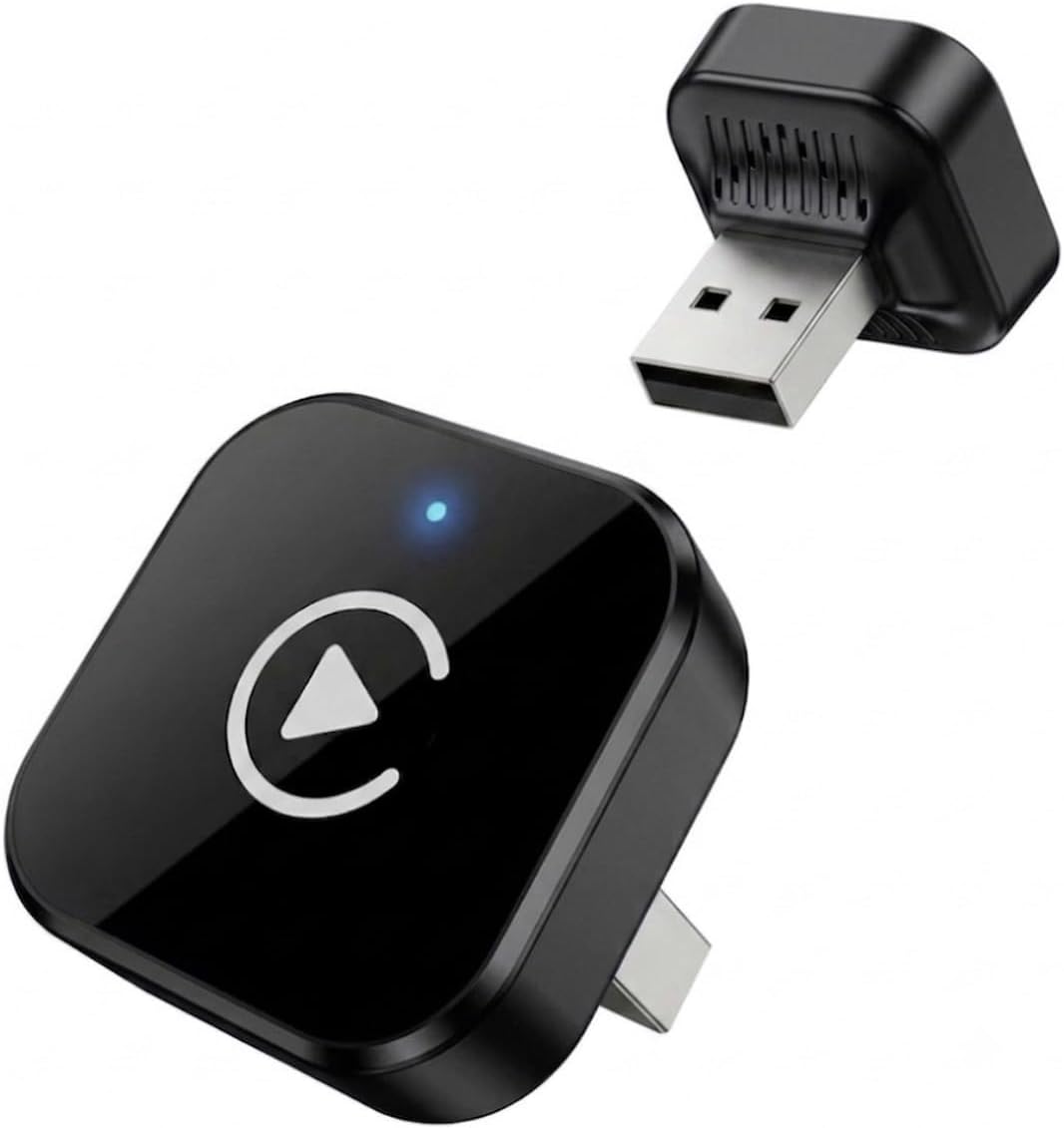 Wireless CarPlay & Android Auto Adapter, 2026 Plug & Play 2-in-1 USB/USB-C Car Dongle, Fast Bluetooth 5.4 & 5GHz WiFi Auto-Connect Wireless Converter for iPhone & Android (Dark Black)