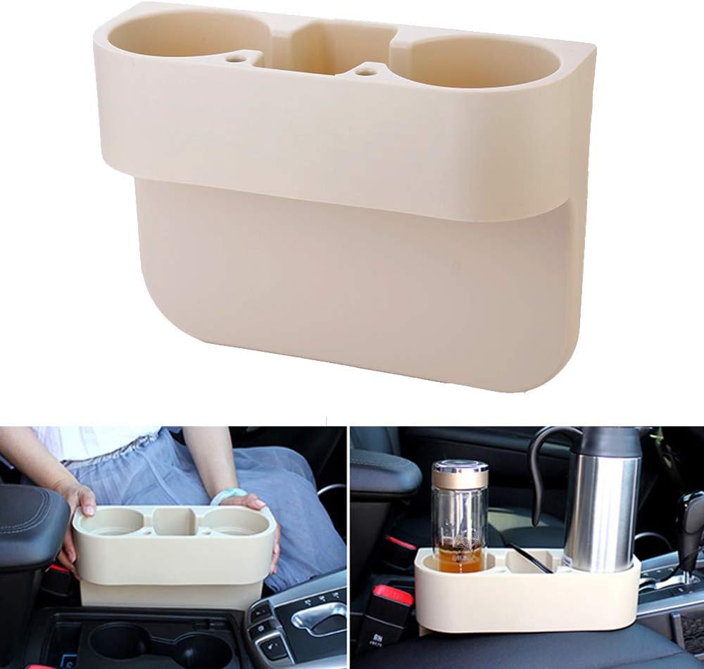 Heart Horse Car Gap Filler, Console Side Pocket, Car Seat Pocket Organizer for Cellphones Wallet Coin Key and Cup Holder Suitable Beige
