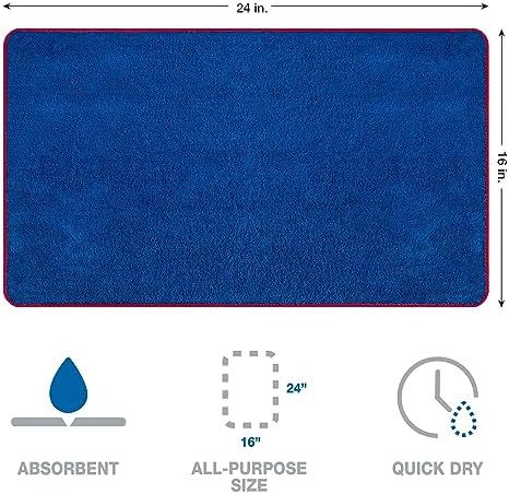 Detailer's Preference Dual Pile 400 GSM Microfiber Towels with Red Trim, All-Purpose Terry Weave Cleaning Cloths for Auto, Home, Boat, Scratch-Free & Reusable, 16x24 Inches, 12-Pack