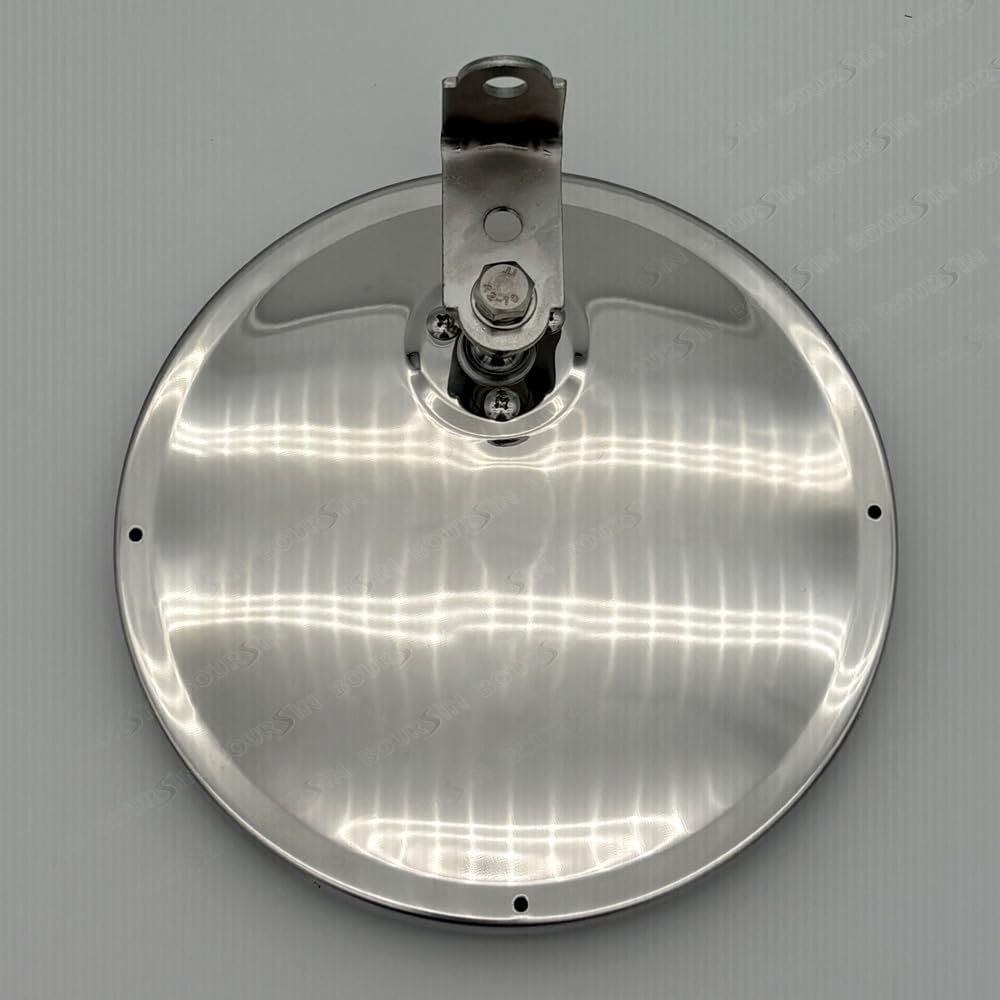 8 Inch Round Convex Mirror Blind Spot Stainless Steel For Truck bus Atv RV Utv "L" Adjustable Bracket 1 Pcs