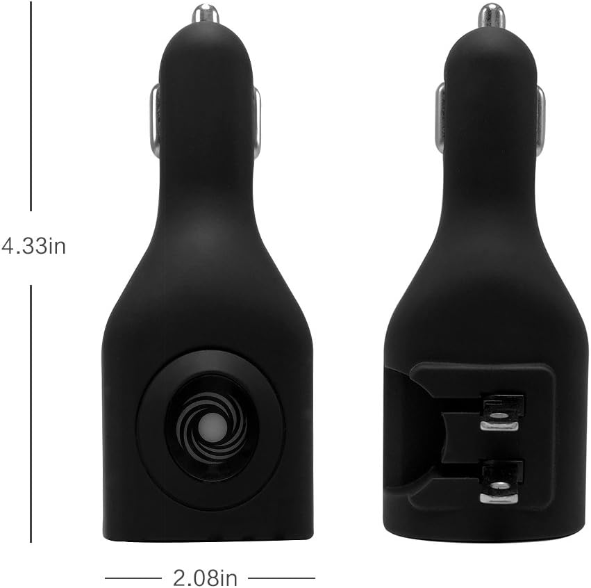 NDLBS 2Pack USB Car Charger, 2-in-1 Portable With Foldable Plug Wall Charger for iPhone X XR XS 7 8 Plus Note 8 9 Galaxy S8 S9 Plus LG Pixel