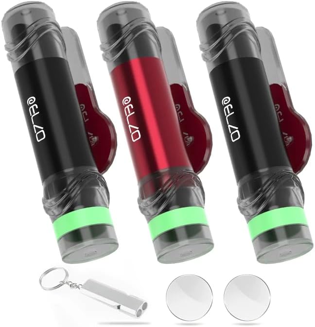 ELZO 3 Pack 2 in 1 Car Safehammer Seatbelt Cutter and Survival Whistle, Safe Hammer Glass Breaker Transparent Lid Window Breaker Underwater, Car Safety Hammer (Safety Hammer + Emergency Whistle)