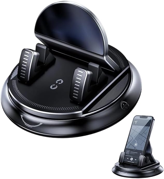 Car Phone Holder for Dashboard, 360 Degree Rotation Car Phone Mount