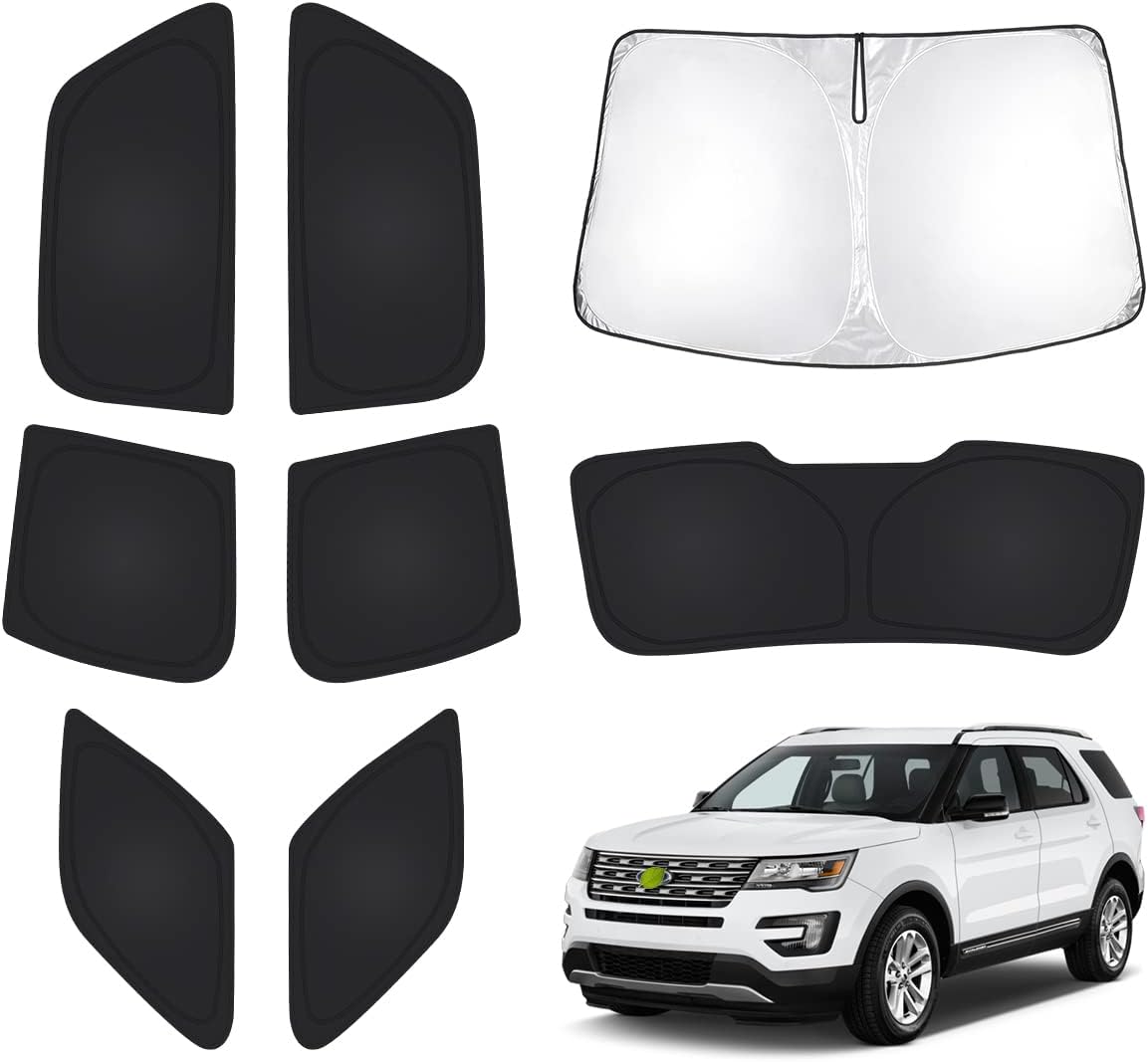 T TGBROS Window Shades for Tesla Model Y Juniper 2025 2026 Windshield Side Rear Window Full Set Blackout Privacy Sunshades for Model Y Accessories Foldable Black Out Window Cover 8PCS