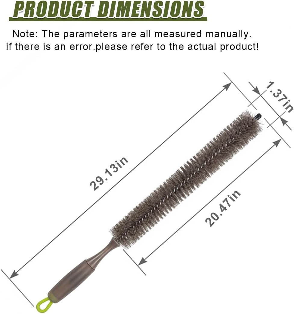 Car Engine Cleaning Brush, Soft Bristle Long Handle Car Parts Cleaning Brushes, Flexible Bendable Automotive Engine Bay Detailing Brush for SUV, ATV, Motorcycle(2PCS)
