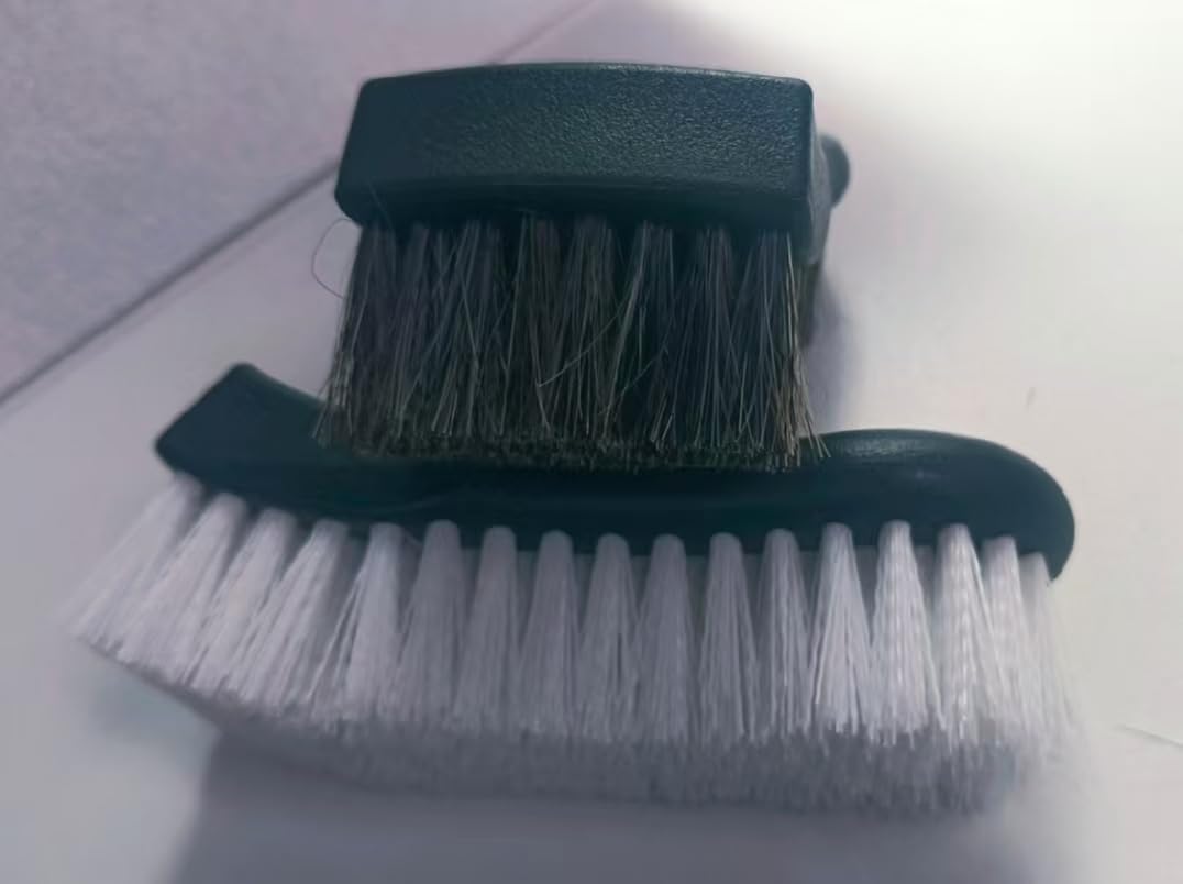 Upholstery Brush, Upholstery Brush Set, Leather Cleaning Brush, Carpet Brush Car Cleaning Brush, Long Bristle Horse Hair Car Cleaning Brush for Car Interior Leather Seat and Home Furniture