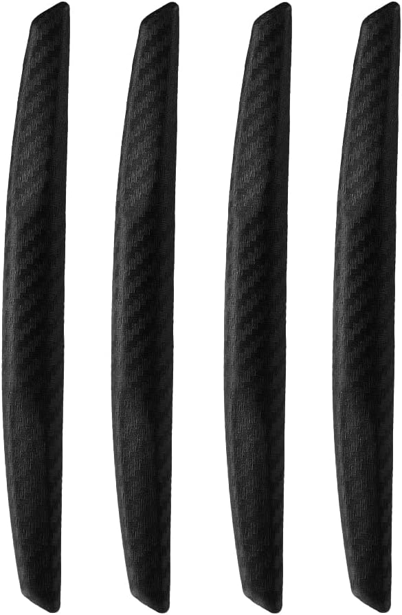 4PCS Car Door Edge Guards 3D Carbon Fiber Scratch Protector Black