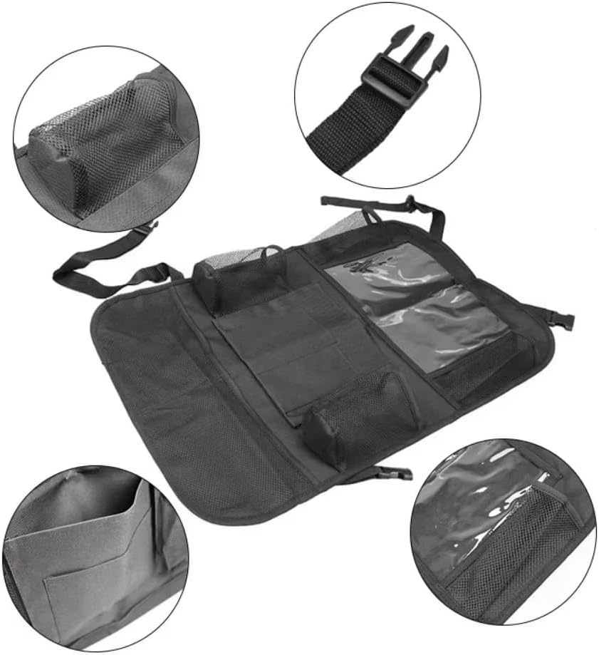 Helteko Car Seat Organizer, Ultra Version Kids Backseat Car Organizers and Storage, Waterproof Back Seat Protector Kick Mats with Tablet Holder 12 in, Car Accessories Interior and Travel Essentials.