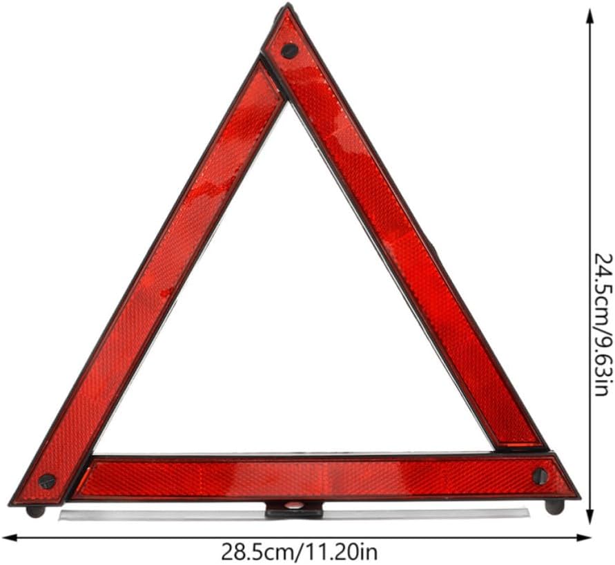 Beaupretty 4pcs Roadside Safety Triangles for Car Emergency Use, ABS Red