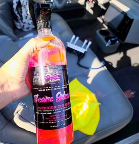 Seam Gleam SG-32 Street Juice Products Interior & Upholstery Cleaner Safe Leather, Vinyl, Plastics, Trim, Carpet, Fabric & More Car, Truck, Boat, Home 32 Fl Oz