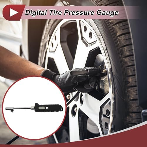 1 Pcs Universal Digital Tire Pressure Gauge without Battery 0-250PSI Digital Air Pressure Meter for Cars