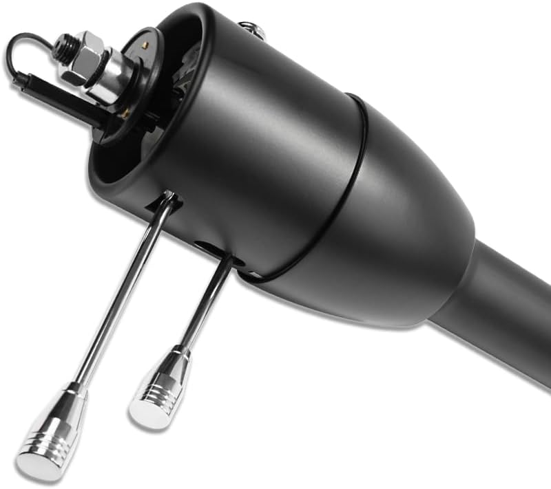 30" Black Manual Steering Column & Adapter Fits GM 1969-1994