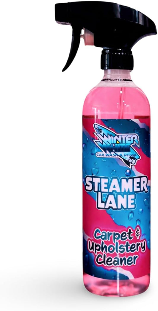 Winter White Steamer Lane Carpet & Upholstery Cleaner – Car Interior Fabric Cleaner for Seats, Carpet, Floor Mats & Upholstery – Auto Detailing Stain Remover Spray – Professional Interior Cleaner 16oz