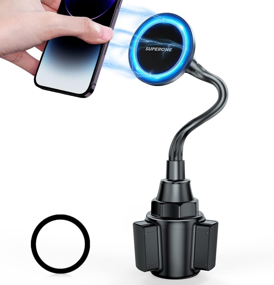 SUPERONE Magsafe Cup Holder Phone Mount, Universal Cup Phone Holder for Car