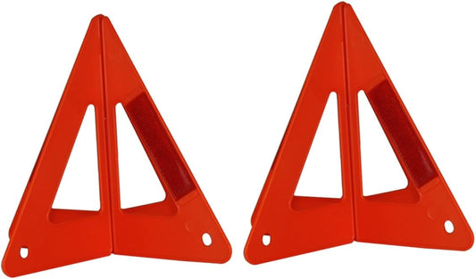Vaguelly 2 Sets Warning Sign Car Road Safety Kit Road Safety Kit for Car Red Car Reflective Road Safety Kit Car Road Warn Kit Roadside Car Warning Tool Triangle Plastic Road Sign